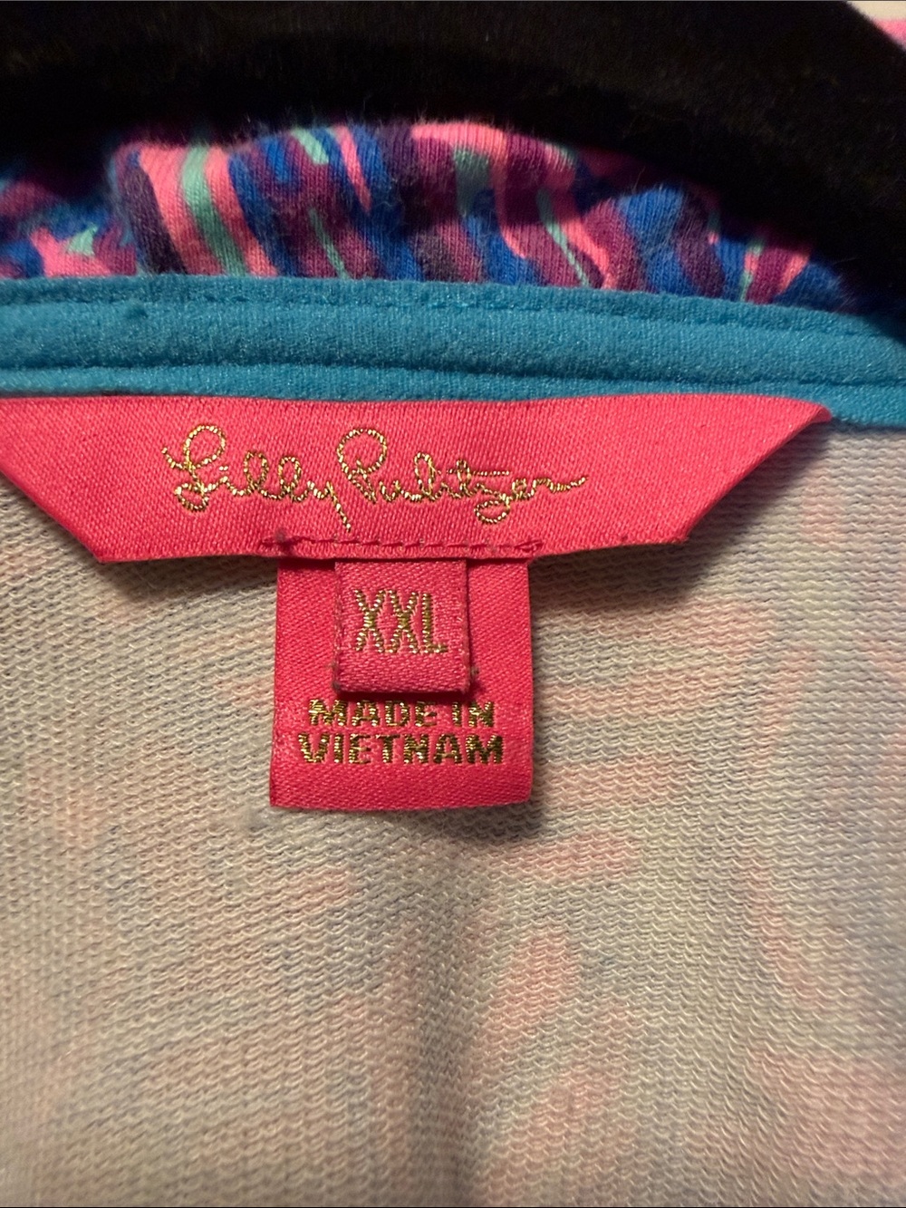 Lilly Pulitzer Skipper Pink, Blue & Purple Floral Quarter-Zip Popover - Picture 2 of 5